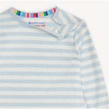 Magnetic Me - Baby Boy Blue Stripe Organic Cotton Long Sleeve Pajamas Image 2