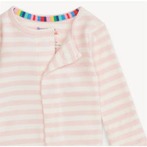 Magnetic Me - Baby Girl Pink Stripe Organic Cotton Coverall Image 2