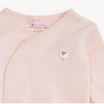 Magnetic Me - Baby Girl Pink Stripe Organic Cotton Kimono Image 2