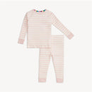 Magnetic Me - Baby Girl Pink Stripe Organic Cotton Long Sleeve Pajamas Image 1