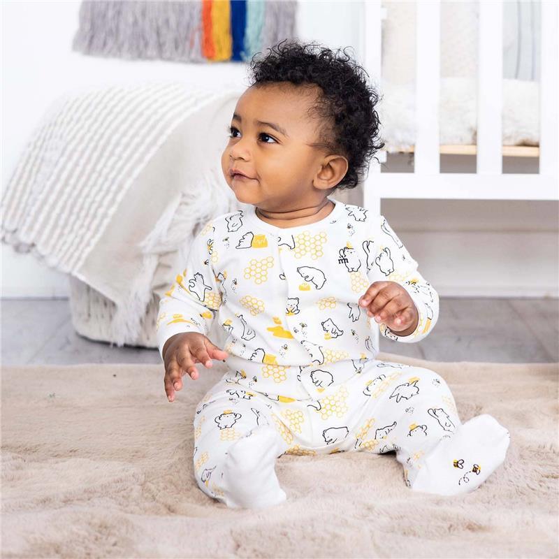 Magnetic Me - Baby Honey Bee Mine Organic Cotton Magnetic Footie Image 2