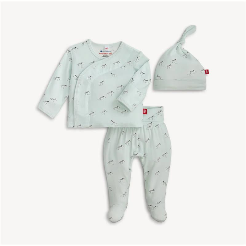 Magnetic Me - Baby Neutral Teal Savannah Plains Modal Kimono Image 1