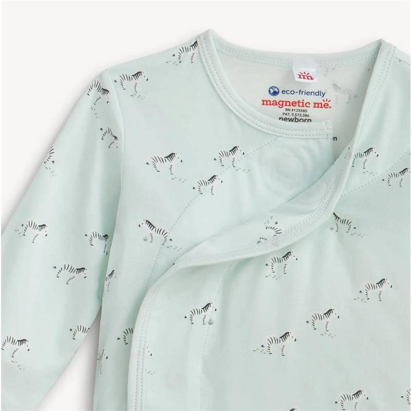 Magnetic Me - Baby Neutral Teal Savannah Plains Modal Kimono Image 2