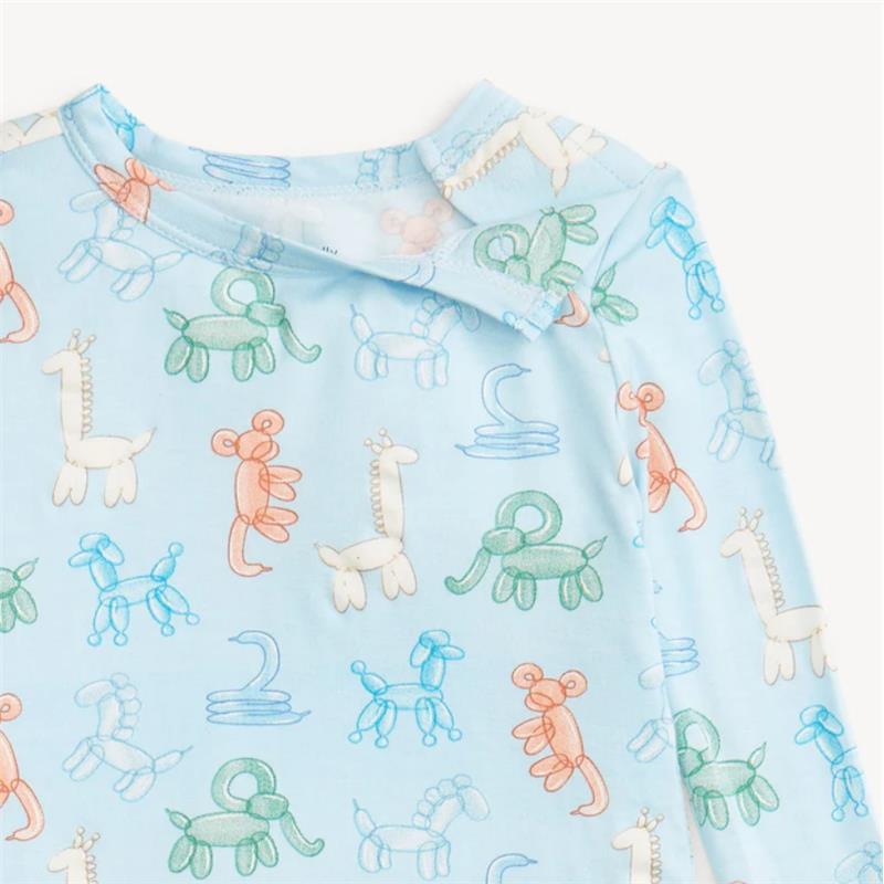 Magnetic Me - Blue Party Animals Glow In The Dark Mo Long Sleeve Pajamas Image 3