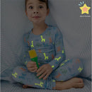 Magnetic Me - Blue Party Animals Glow In The Dark Mo Long Sleeve Pajamas Image 4