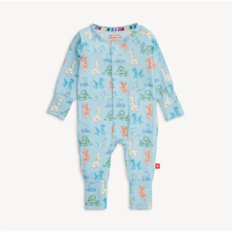Magnetic Me - Blue Party Animals Glow In The Dark Modal Convertible Coverall Image 1