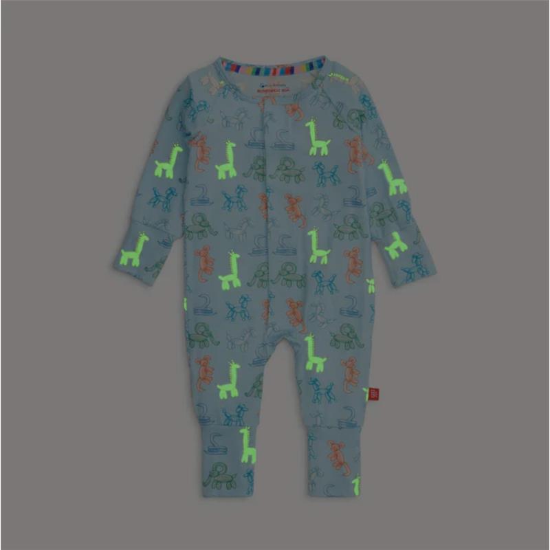 Magnetic Me - Blue Party Animals Glow In The Dark Modal Convertible Coverall Image 3