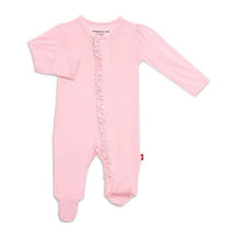 Magnetic Me - Pink Dogwood Modal Magnetic Baby Organic Footie Image 1