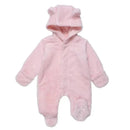 Magnificent Baby - Pink Blossom Minky Pram Sherpa Footie Image 2
