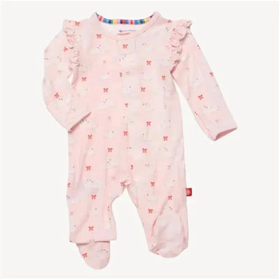 Magnificent Baby - Swan Of A Kind Bamboo Footie Image 1