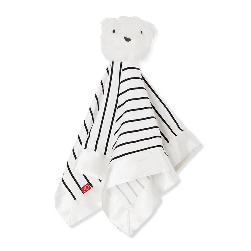Magnificent Baby White/Black Stripe Cirque Bebe Modal Baby Lovey Blanket | Baby Security Blankets Image 1