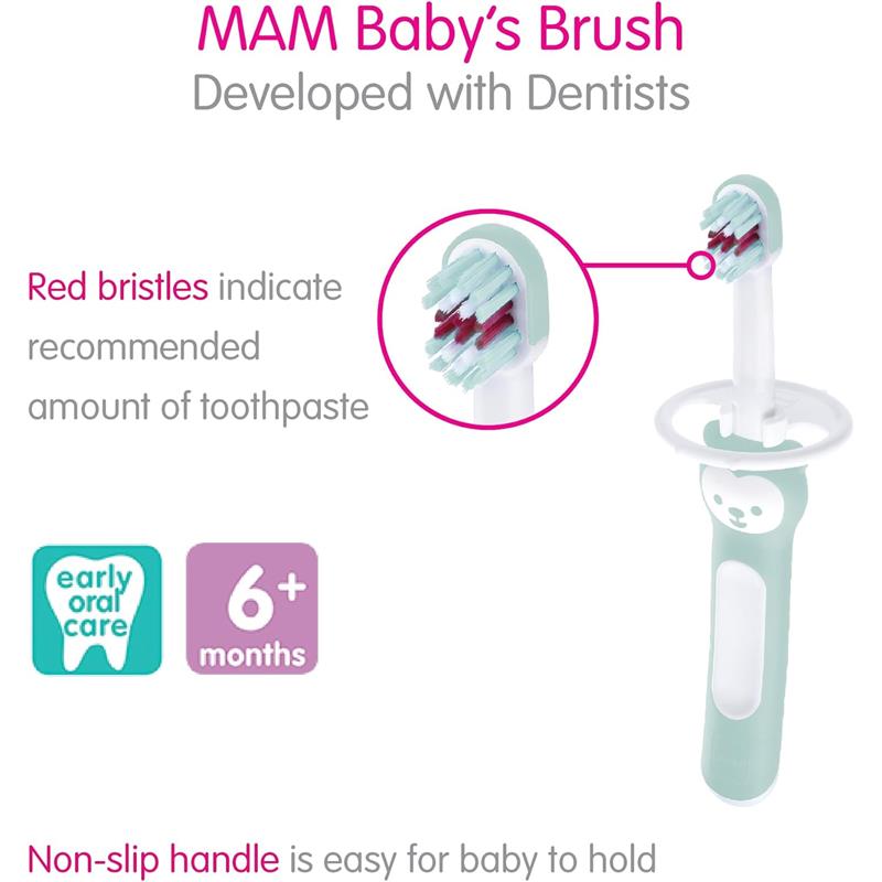 Mam - 2Pk Baby Toothbrush Pink, 6M Image 5