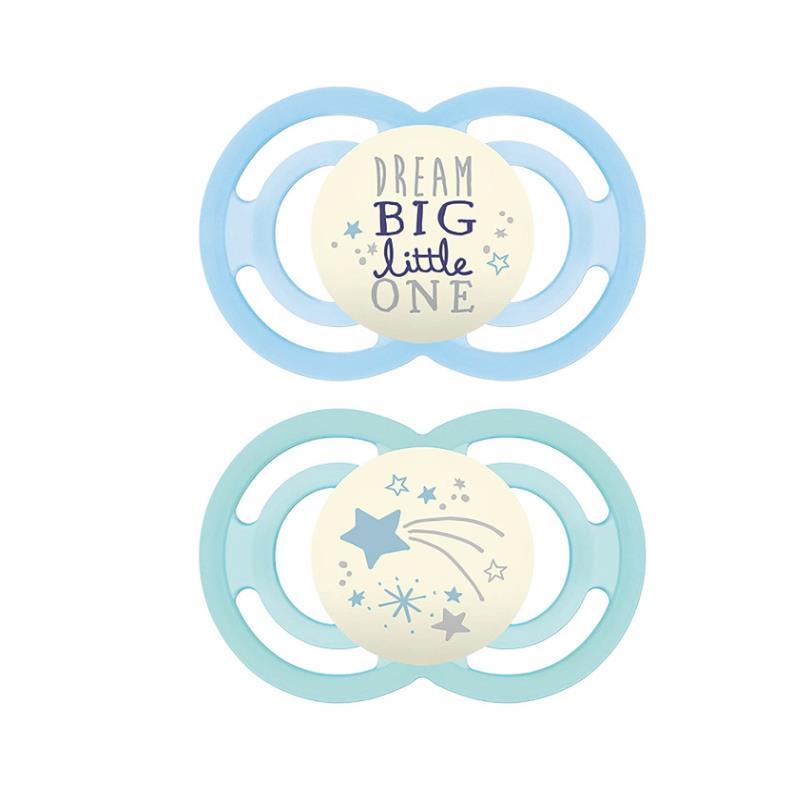 Mam 2-Pack 6+ Months Perfect Night Pacifier - Blue Image 1