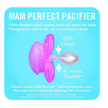 Mam 2-Pack 6+ Months Perfect Night Pacifier - Pink/Purple Image 2