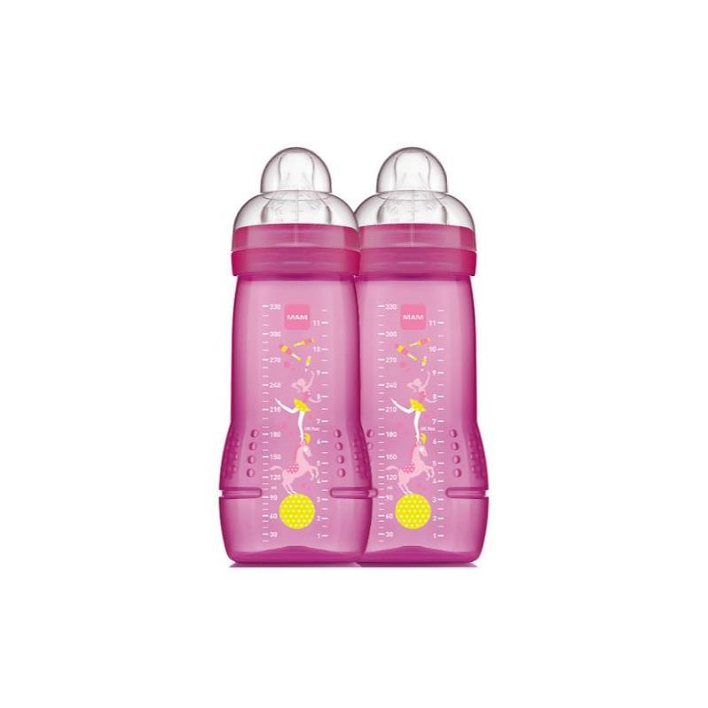 Mam - 2Pk Baby Bottles Anti-Colic 11Oz (Colors May Vary) Image 3