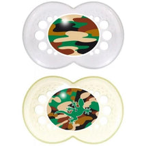 Mam - 2Pk Orthodontic Camo Silicone Pacifier 16M, Colors May Vary Image 1