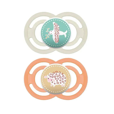 MAM 2-Pack Perfect Pacifier 6M+ - Pink/Purple Image 1