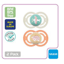 MAM 2-Pack Perfect Pacifier 6M+ - Pink/Purple Image 3