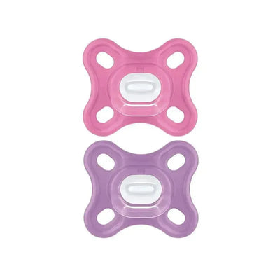 Mam - Comfort Baby Pacifier, 100% Lightweight Silicone, Sterilizer Case, Girl, 0-3 Months Image 1