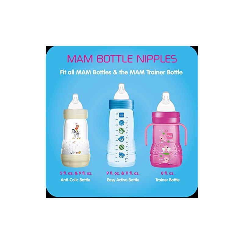 MAM Fast Flow Bottle Nipples - 2ct