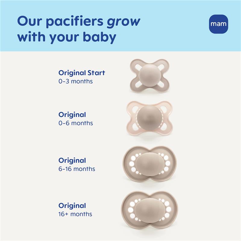 MAM 2Pk Original Matte Baby Pacifiers 6/16M Image 7
