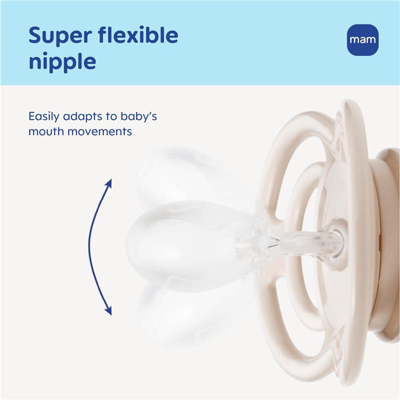 MAM 2Pk Perfect Baby Premium Pacifier 16+ Months, Extra Thin Nipple, Glows in The Dark Image 3