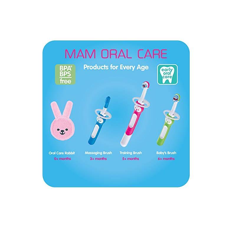 MAM 3+ Months Massaging Baby Toothbrush, Gum Cleaner and Massager - Blue Image 13
