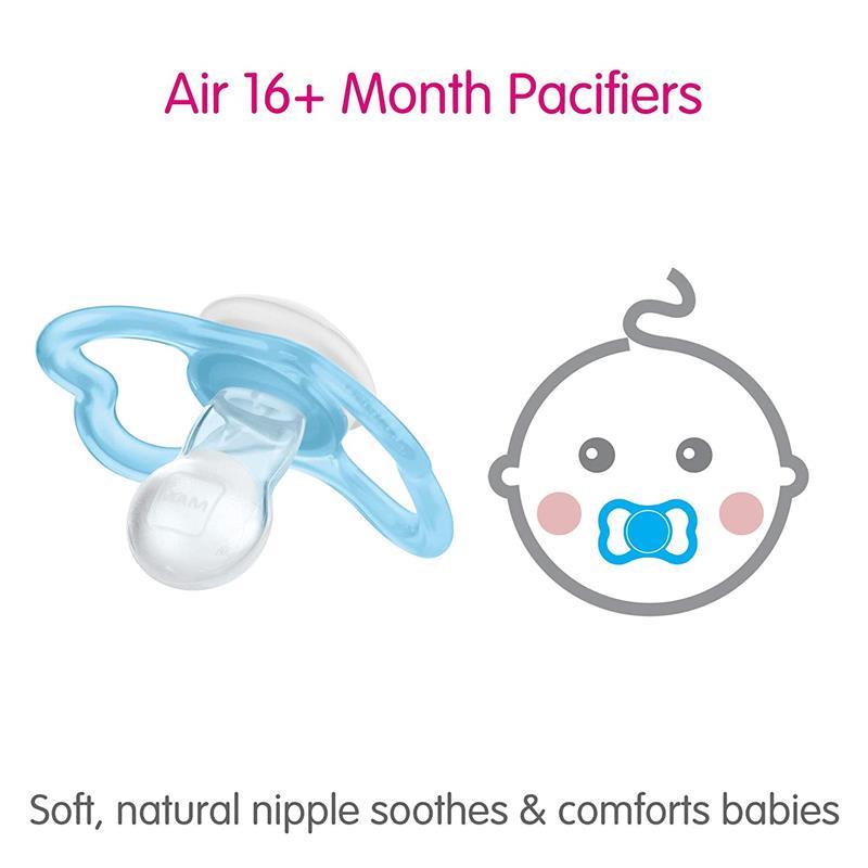 Mam - 3Pk Girl Air Night & Day Pacifiers, 16M+ Image 7