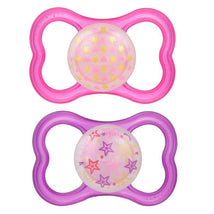 MAM Air Night Orthodontic Pacifier, 2 Pack, Girl, 6+ Months Image 1