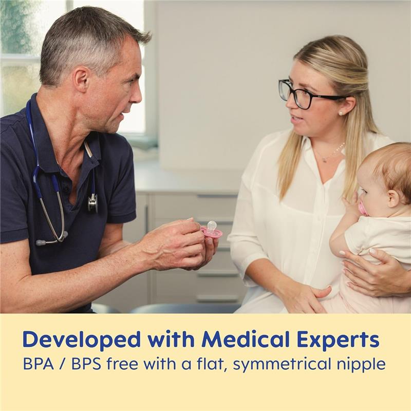 Mam - 2Pk Air Night Baby Pacifiers for Sensitive Skin Girl, Glows in The Dark, 6/16M Image 5