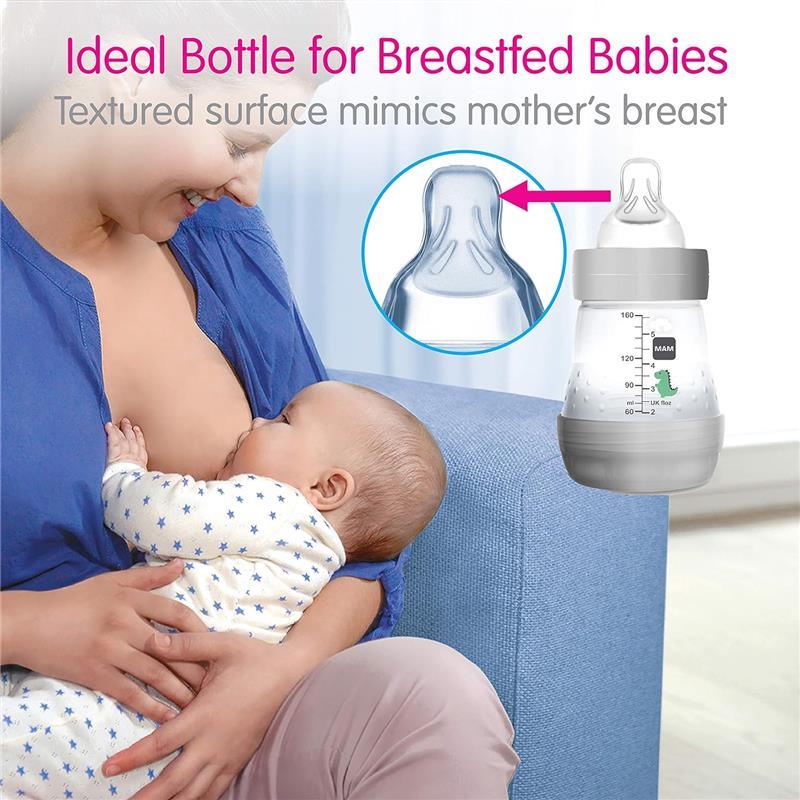 Mam - Anti-Colic Baby Bottle 5 Oz Slow Flow Unisex White Image 4