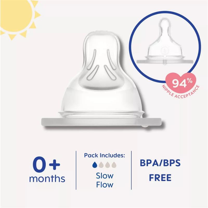 Mam - 2Pk Bottle Nipples, Level 1 Slow Flow Nipple, 0M+ Image 2