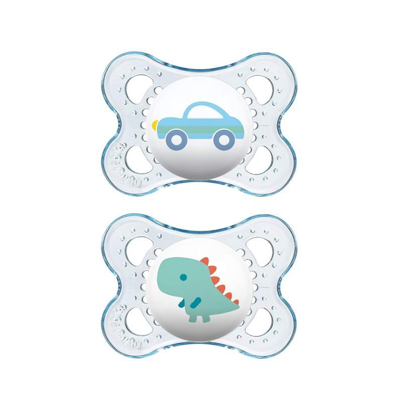 Mam Boys' Clear Pacifiers, 0-6M Image 1