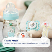 Mam - 2Pk Clips for Pacifiers with Fasteners and Flexible Rings Boys, Designs May Vary Image 2