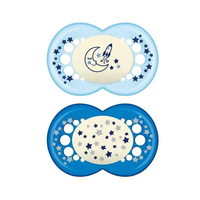 Mam Boys' Night Pacifiers, 6M+ Image 1