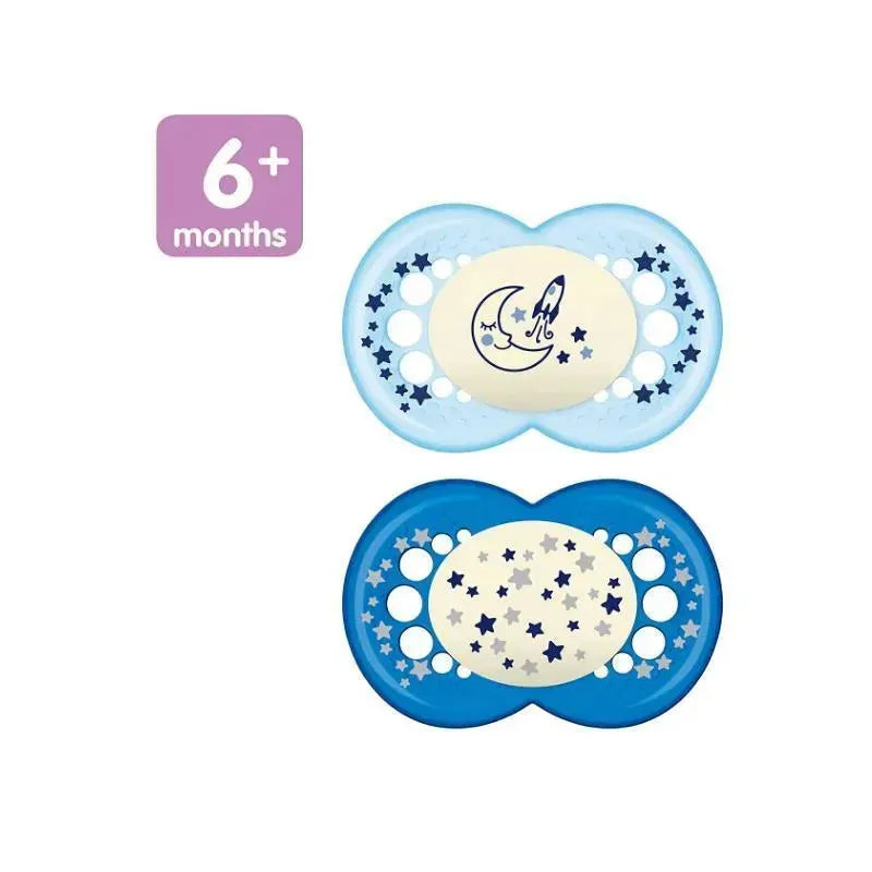 Mam Boys' Night Pacifiers, 6M+ Image 2