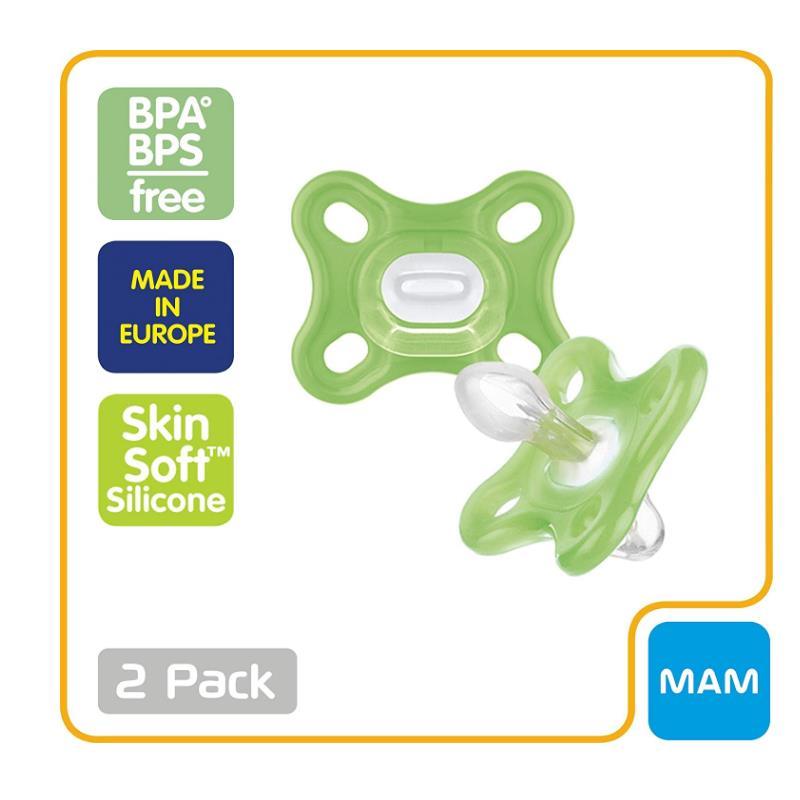 Mam Comfort Green 2Pk Pacifier, Newborn Image 3