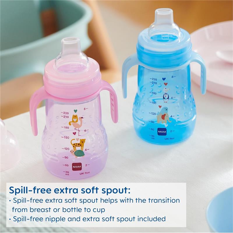 Mam - 8 Oz Trainer Sippy Cup Girl, 4M+ Image 4