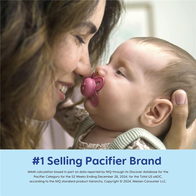 Mam - 2Pk Original Start Matte Baby Pacifiers Girl, 0/3M Image 6