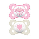 Mam Love & Affection Pacifier 2Ct - Daddy 0 - 6 M Girl Image 1