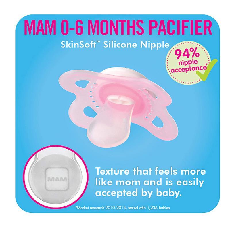 Mam Love & Affection Pacifier 2Ct - Daddy 0 - 6 M Girl Image 3