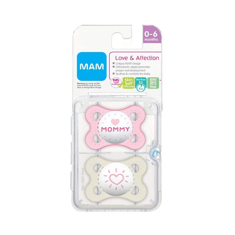 Mam Love & Affection Pacifier 2Ct - Mommy 0 - 6 M Girl Image 2