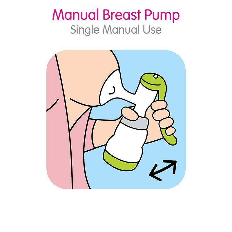 Mam Manual Breast Pump, Portable Breast Pump With Easy Start Anti-Colic Baby Bottle, Includes 2 Bottle Nipples, Unisex Image 7