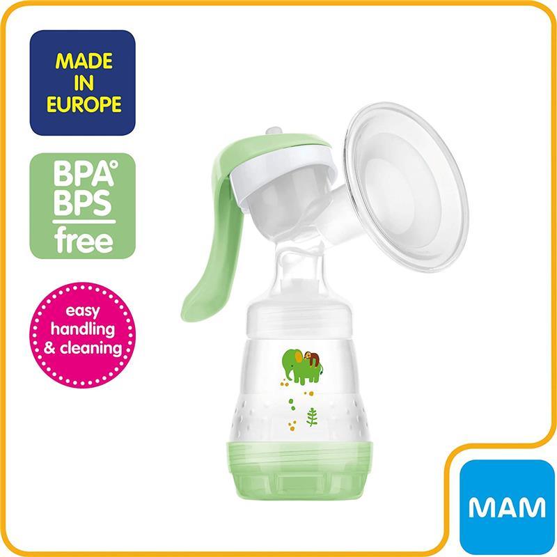 Mam Manual Breast Pump, Portable Breast Pump With Easy Start Anti-Colic Baby Bottle, Includes 2 Bottle Nipples, Unisex Image 8