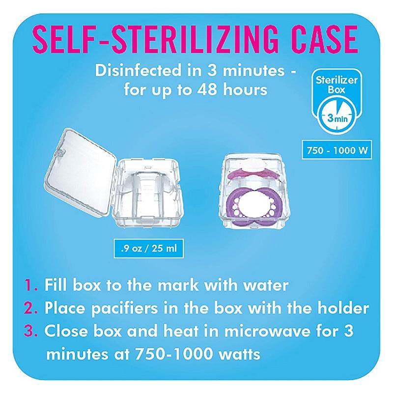 MAM Mini Air Mam Sensitive Skin Pacifier & Sterilizing Case,2pk Image 6