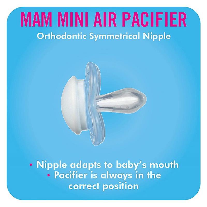 MAM Mini Air Mam Sensitive Skin Pacifier & Sterilizing Case,2pk Image 5