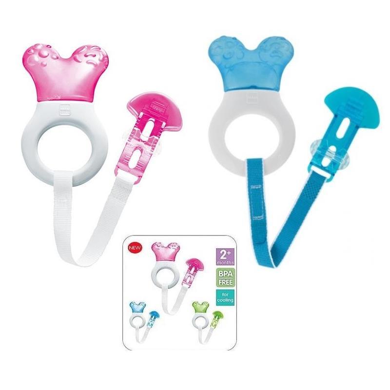 Mam Mini Cooler Teether With Clip Assorted Pink/Blue/Green Image 1