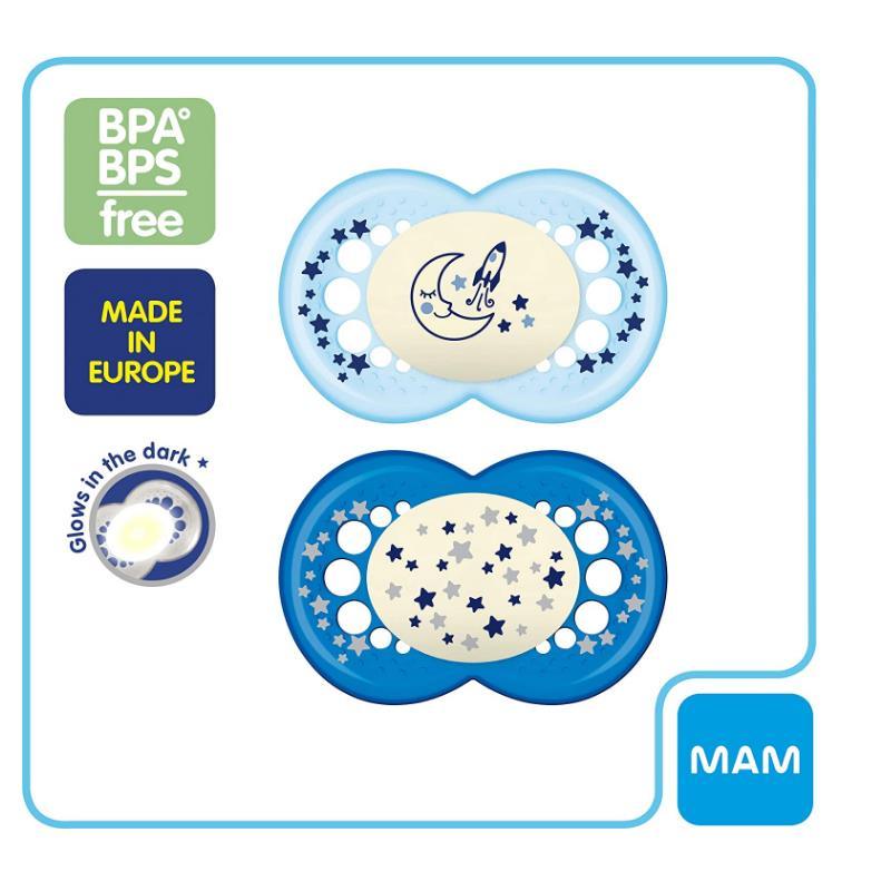 Mam Night 6+ M Pacifiers, Colors May Vary, 2-Pack Image 3