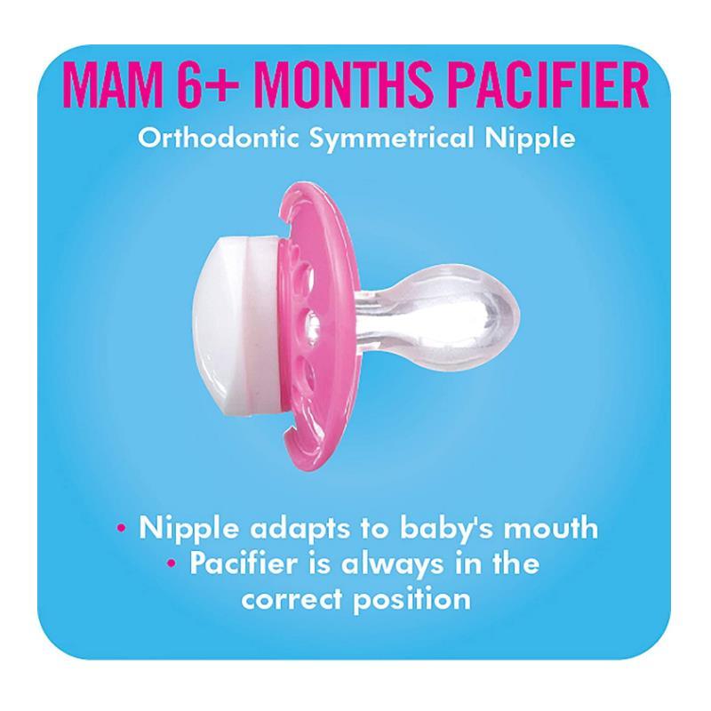 Mam Night 6+ M Pacifiers, Colors May Vary, 2-Pack Image 4