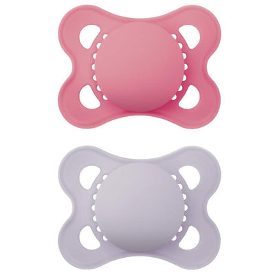 Mam - 2Pk Original Matte Baby Pacifiers Girl, 0/6M Image 1